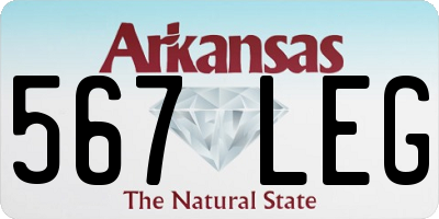 AR license plate 567LEG