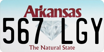 AR license plate 567LGY