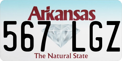 AR license plate 567LGZ