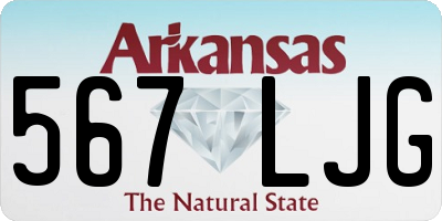 AR license plate 567LJG