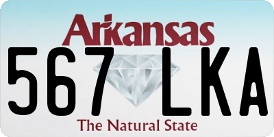 AR license plate 567LKA