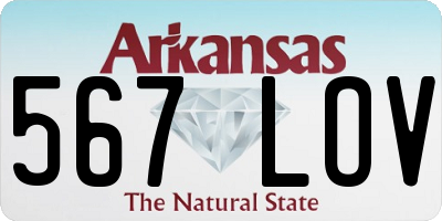 AR license plate 567LOV