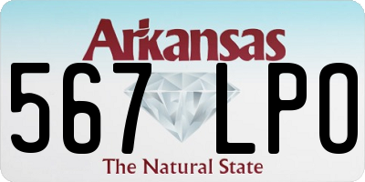 AR license plate 567LPO