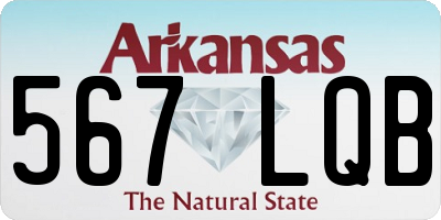 AR license plate 567LQB