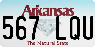 AR license plate 567LQU