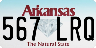AR license plate 567LRQ