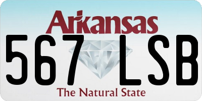 AR license plate 567LSB