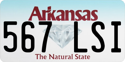 AR license plate 567LSI