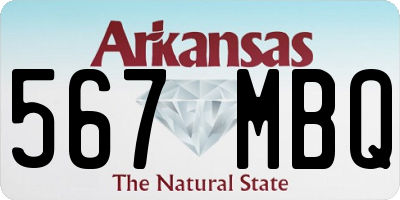 AR license plate 567MBQ