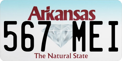 AR license plate 567MEI
