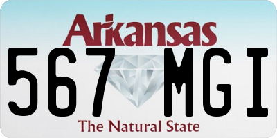 AR license plate 567MGI