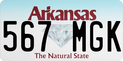 AR license plate 567MGK