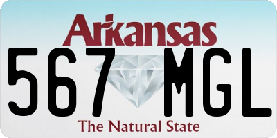 AR license plate 567MGL