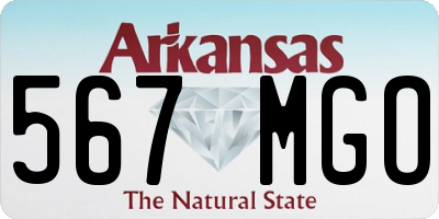 AR license plate 567MGO