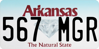AR license plate 567MGR