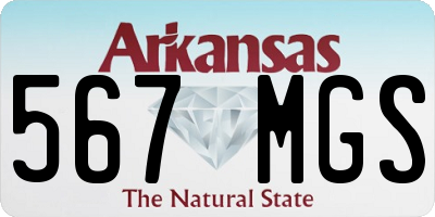 AR license plate 567MGS