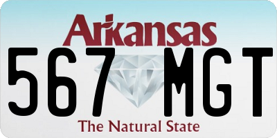 AR license plate 567MGT