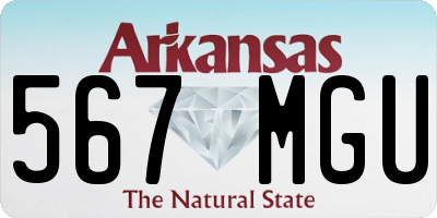 AR license plate 567MGU