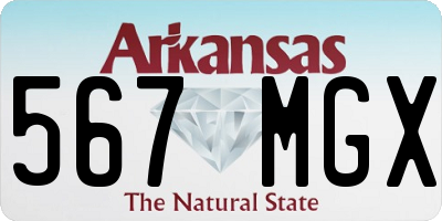 AR license plate 567MGX