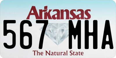 AR license plate 567MHA