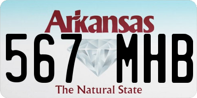 AR license plate 567MHB