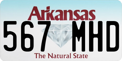 AR license plate 567MHD