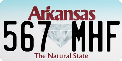 AR license plate 567MHF