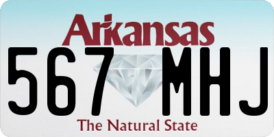 AR license plate 567MHJ