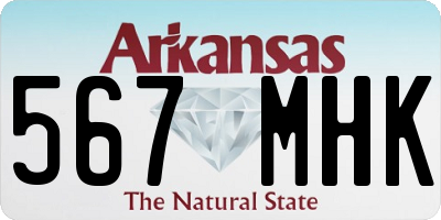 AR license plate 567MHK