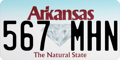 AR license plate 567MHN