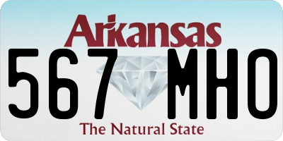 AR license plate 567MHO