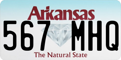 AR license plate 567MHQ