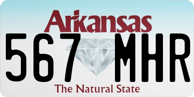 AR license plate 567MHR