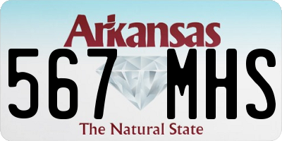 AR license plate 567MHS