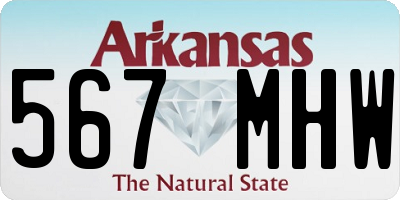 AR license plate 567MHW