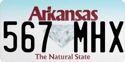 AR license plate 567MHX