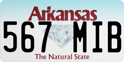 AR license plate 567MIB