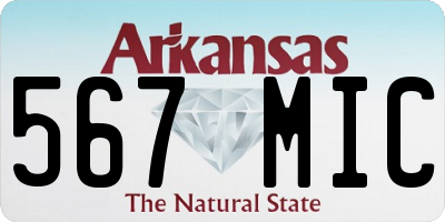 AR license plate 567MIC