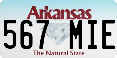 AR license plate 567MIE