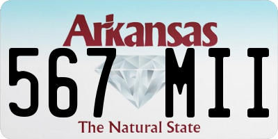 AR license plate 567MII