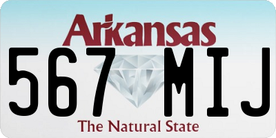 AR license plate 567MIJ