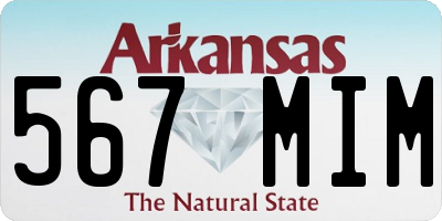 AR license plate 567MIM