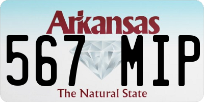 AR license plate 567MIP