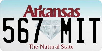 AR license plate 567MIT