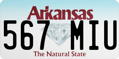 AR license plate 567MIU