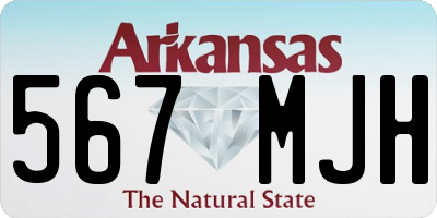 AR license plate 567MJH