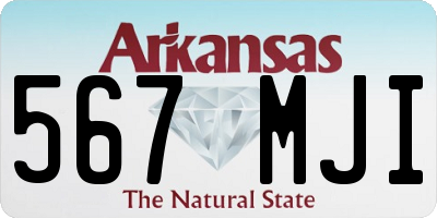 AR license plate 567MJI