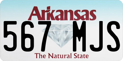 AR license plate 567MJS
