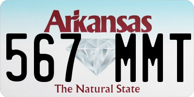 AR license plate 567MMT