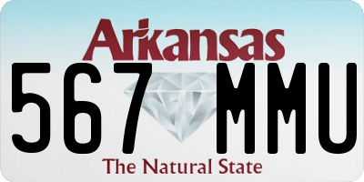 AR license plate 567MMU